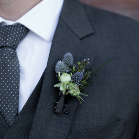 boutonniere groom style blue flowers modern portland or vancouver wa florist flower