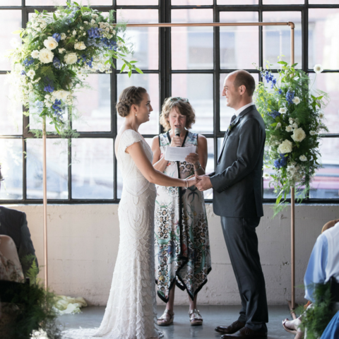 Urban Wedding Design Copper Arch Woodland Floral Flowers Florist Vancouver WA